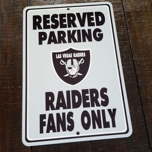 Raiders Parking Sign